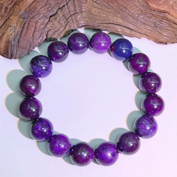 天然舒俱来手串圆珠幻彩帝王紫13多样性发一DD1284