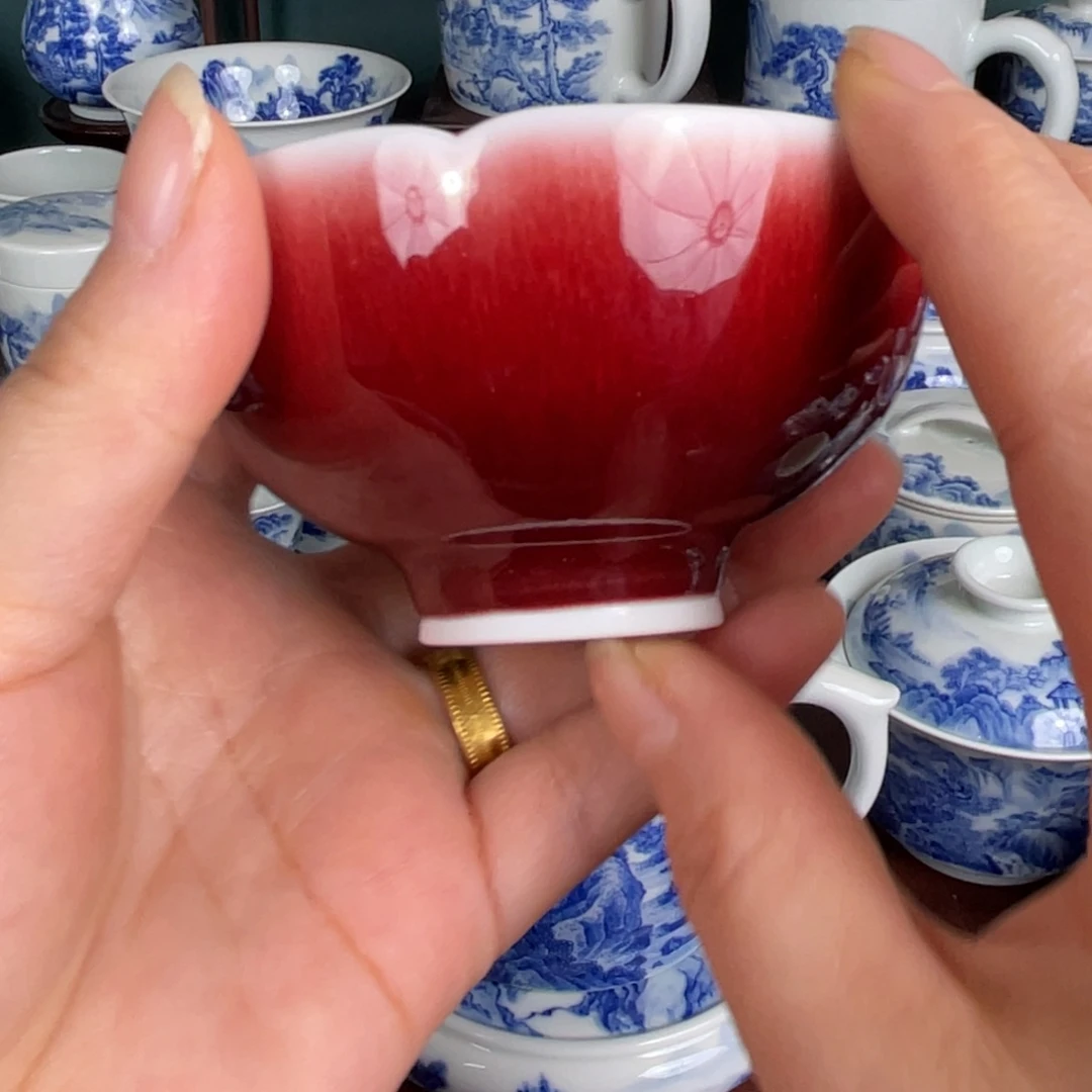 木***全陶手工手绘青花，青花