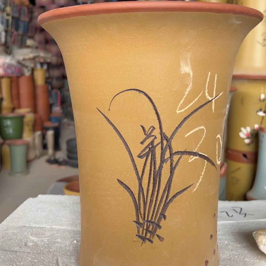 宜兴川阁紫砂花盆单个