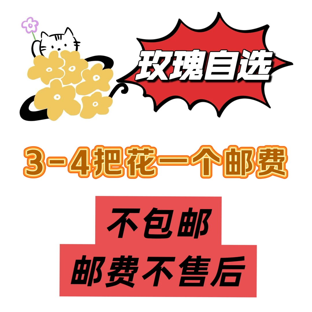 【玫瑰自选】 3-4把花共用一个邮费（20%不售后）