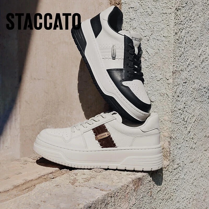 【欧若风】思加图2025春季新款潮流撞色厚底补丁鞋女鞋EUW06AM5