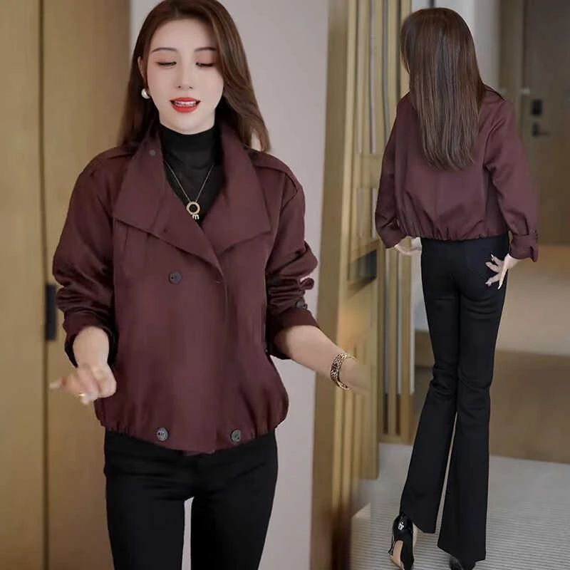 工装风衣外套女短款2024秋季新款小个子宽松休闲时尚百搭夹克上衣