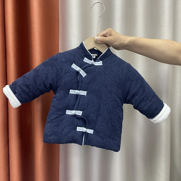 男女童复古棉花衣中国风冬宝宝加厚汉服儿童古装过年唐装原创棉袄