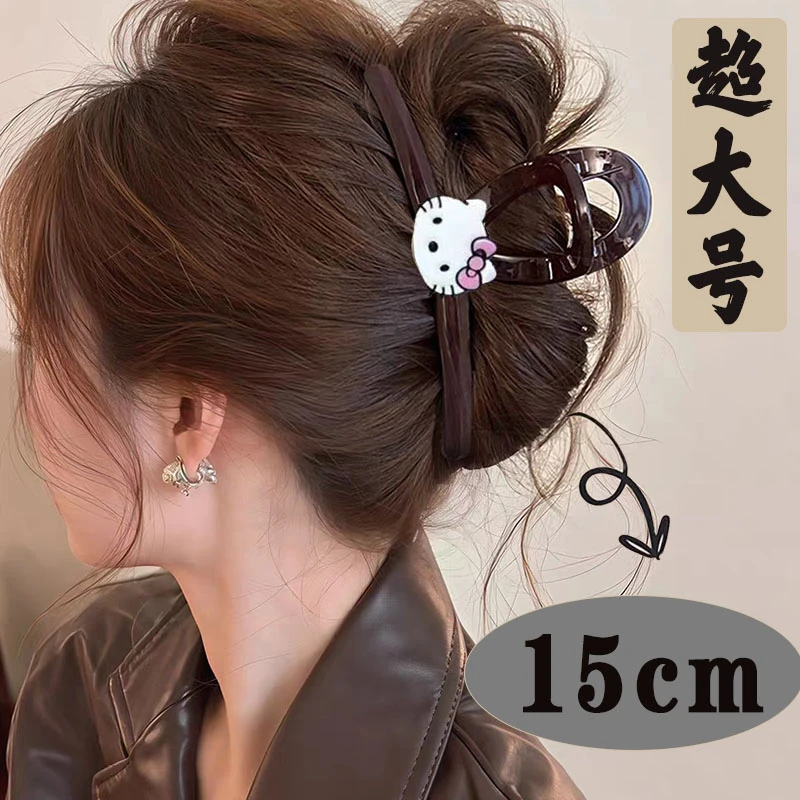 抓夹女高级感2025新款卡通大号发量大鲨鱼夹后脑勺盘头发夹子发饰