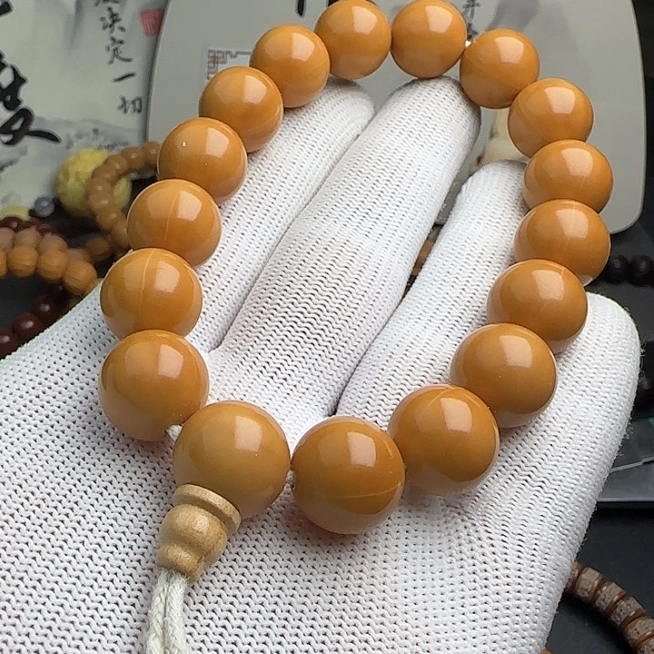 猴头核桃手串全品龙炎打光珠尺寸14mm