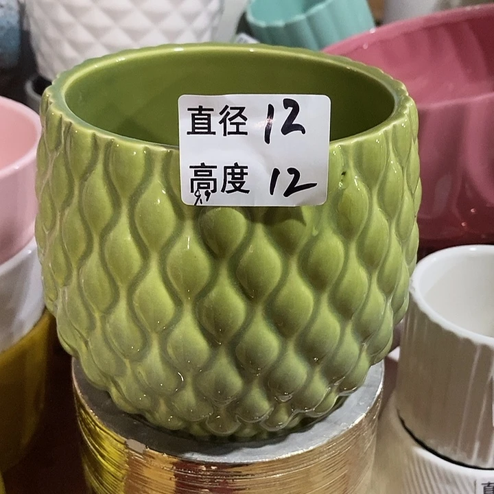 陶瓷花盆有孔 瑕疵介意勿拍