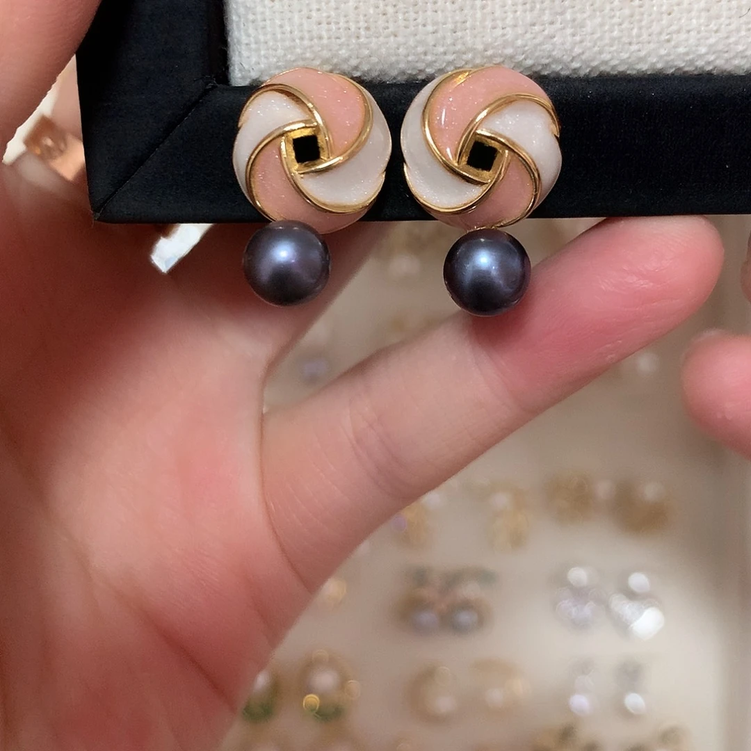 淡水珍珠耳饰合金?****）