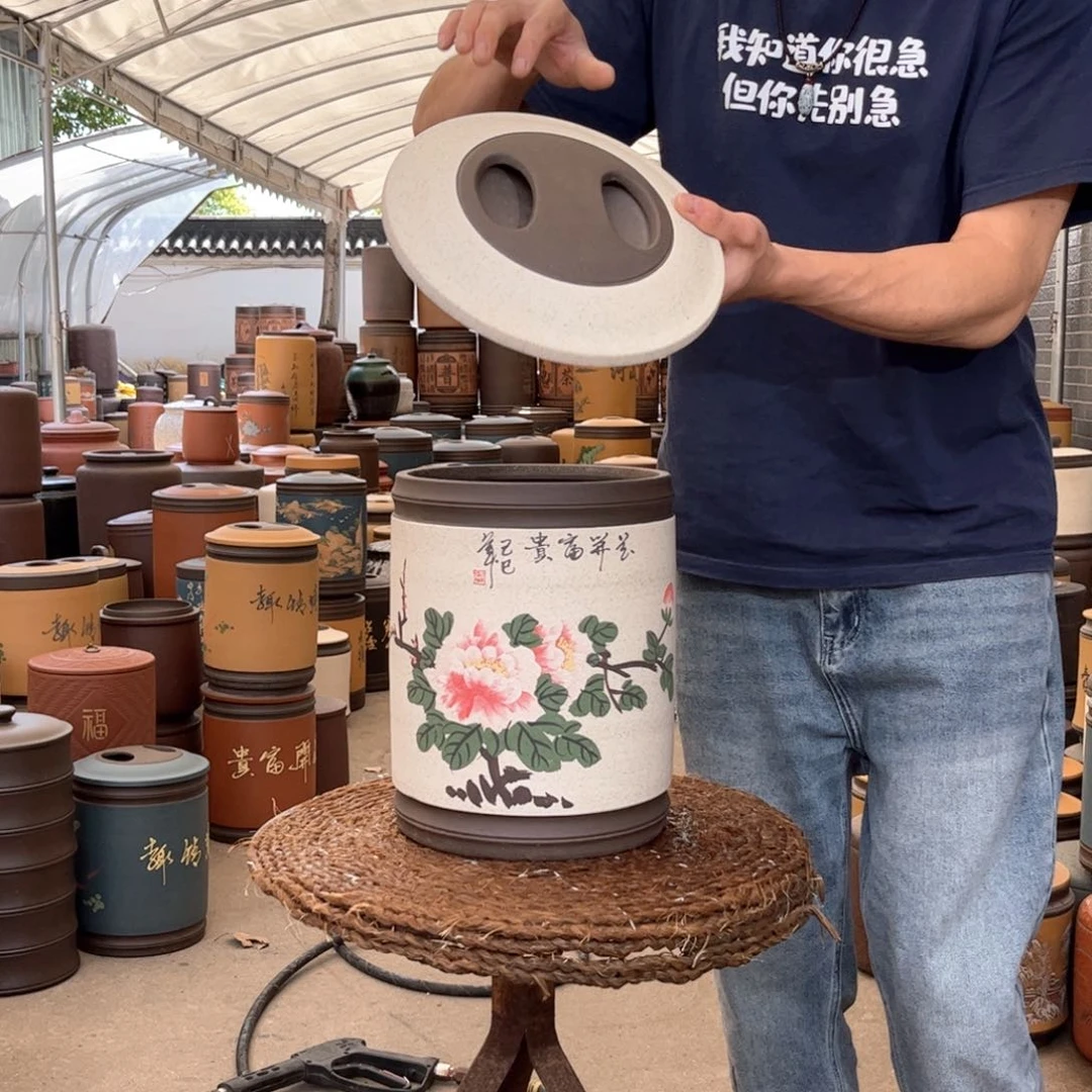 紫砂茶叶罐12 饼茶叶罐