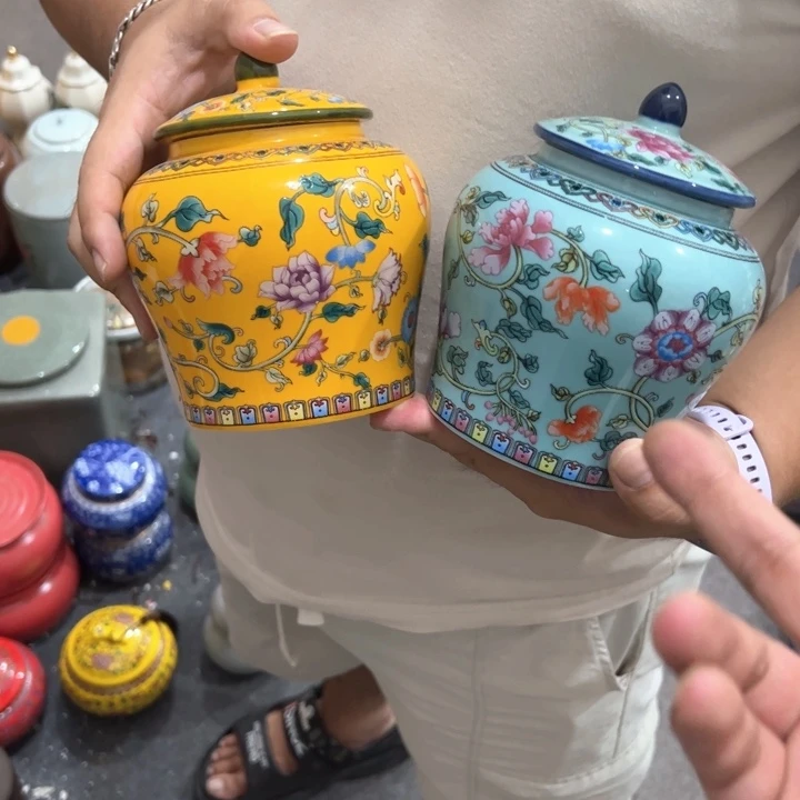 瑕疵福利品陶瓷茶叶罐介意勿拍