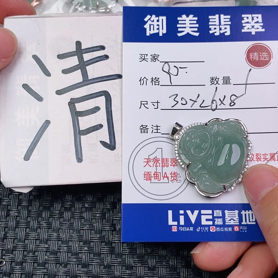 翡翠银S925镶嵌颈饰