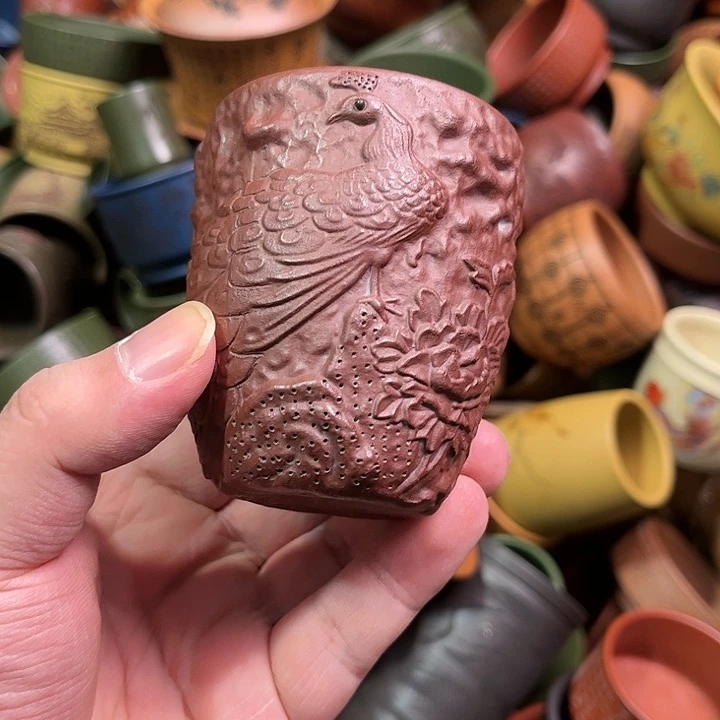 紫砂茶杯全手工紫砂主人杯