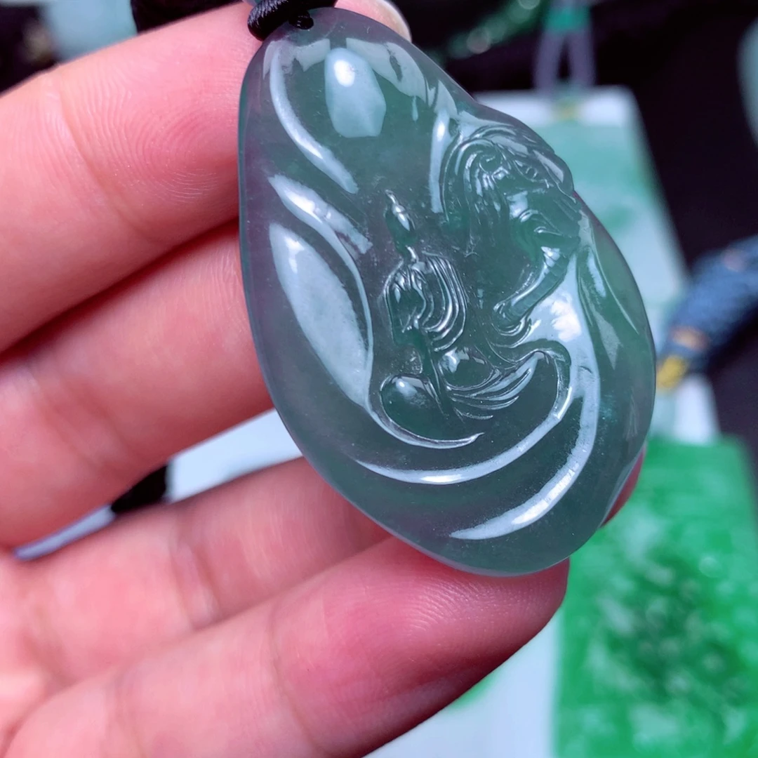 颈饰未镶嵌翡翠天然A货翡翠