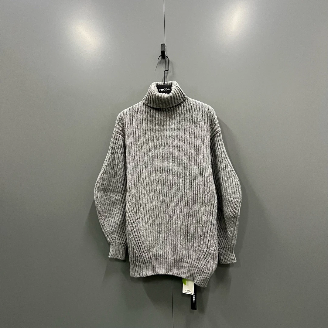 95新 maje ab114 604214 Acne Studios 灰色高领针织衫 XS码