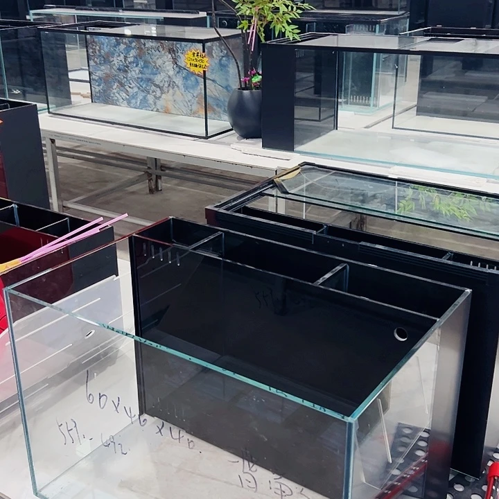 陌***）玻璃60、40背滤鱼马桶玻璃推拉盖不要灯水泵