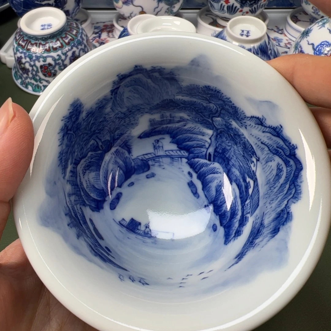 陶瓷景德镇纯手工纯手绘茶具木木64