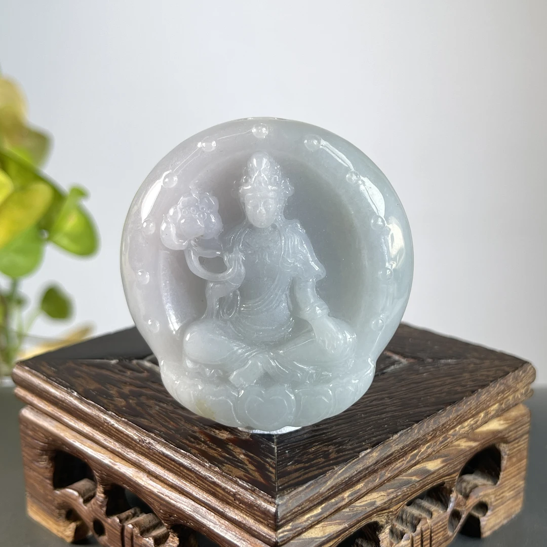 JCA23-86  天然缅甸A货翡翠  大势至