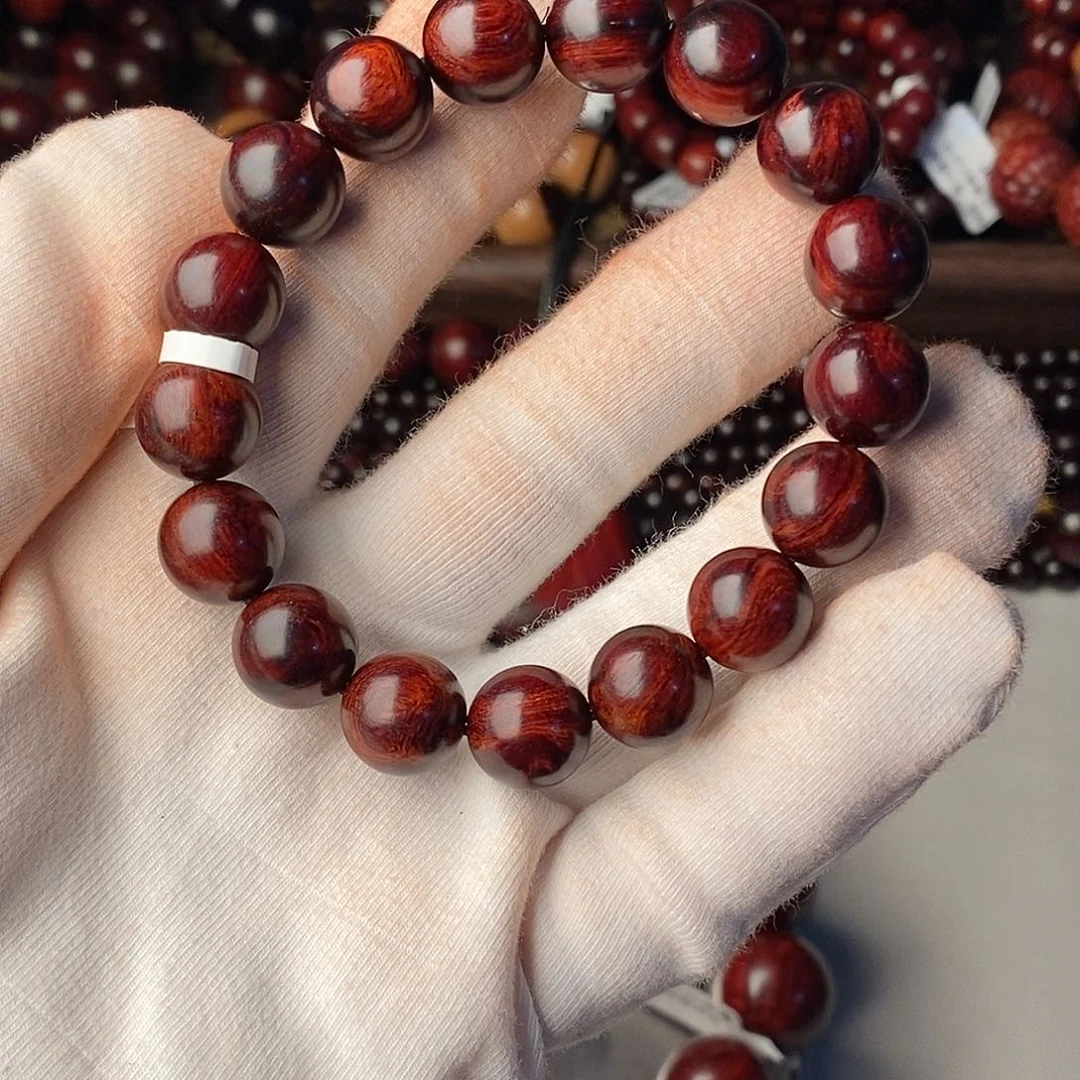 手串/手链小叶紫檀瑕疵珠：小叶紫檀1.2/17颗