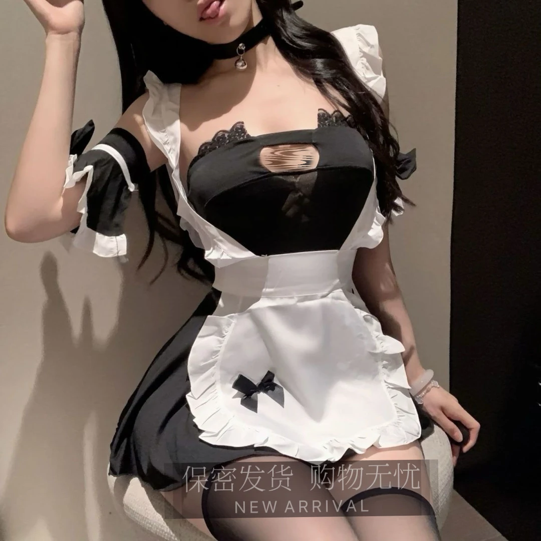 晚间乐趣*纯欲可爱甜美睡衣女套装制服