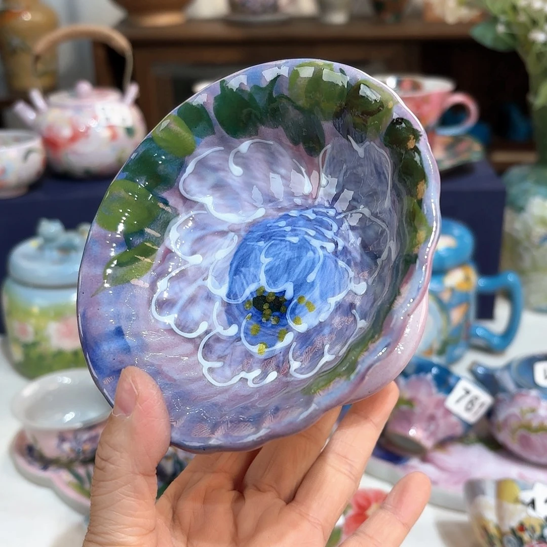 景德镇手绘高温釉下彩陶瓷茶具