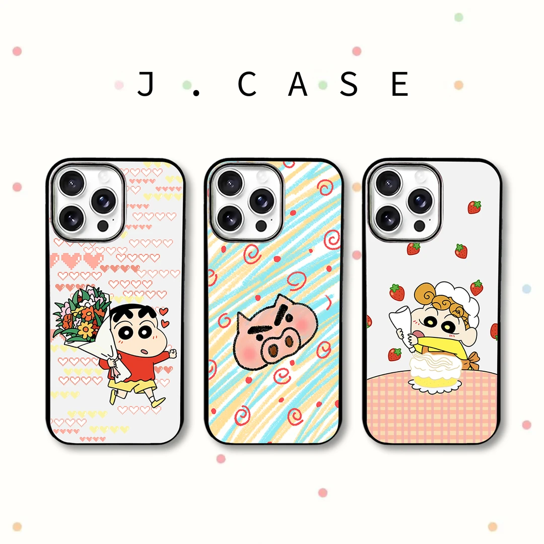 蜡笔小新小葵适用苹果16promax手机壳磁吸高透15轻薄13防摔卡通14