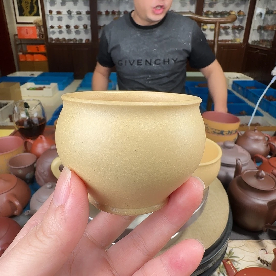 紫砂茶壶圆融杯本绿