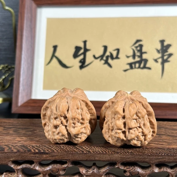 【涞水核桃】精品文玩蛤蟆头核桃全品无修 40尺