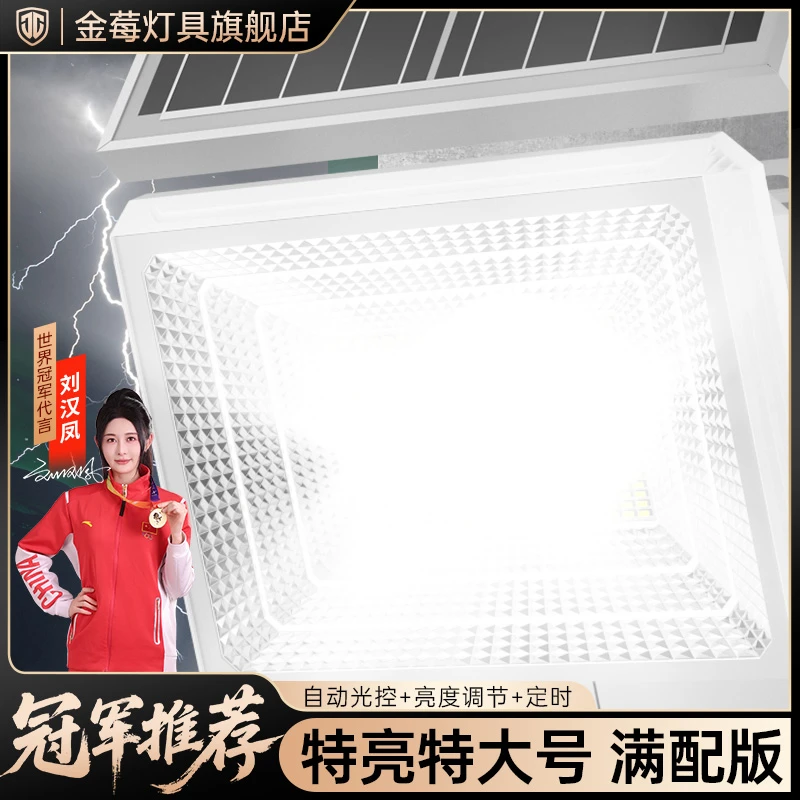 【★镇店款M10特大板★-常亮】太阳能灯户外灯大功率广场道路太阳能灯