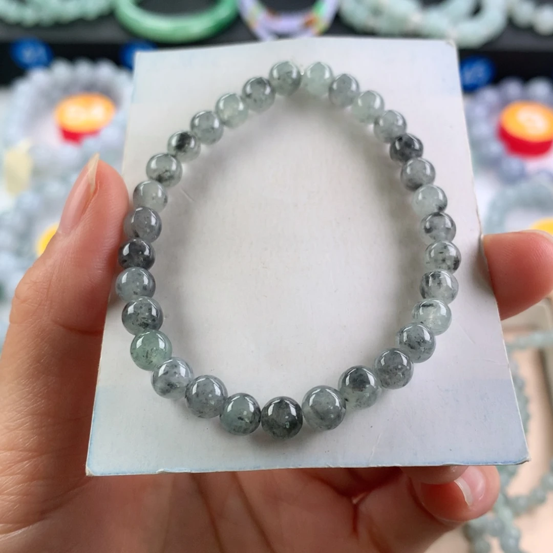 可***里翡翠未镶嵌手链卡6.3