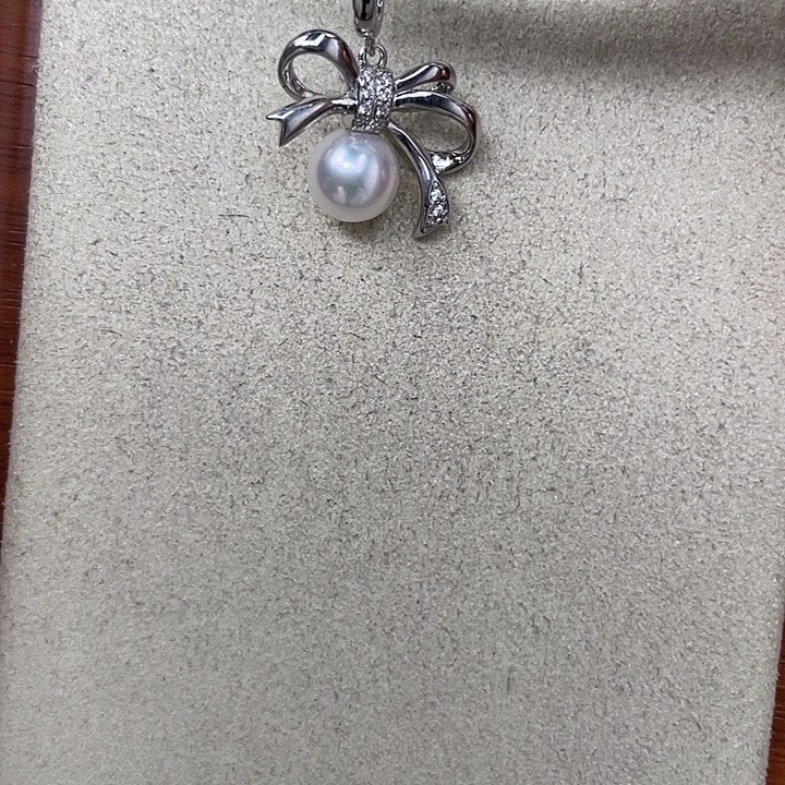 海水珍珠银S925镶嵌吊坠(不含链)