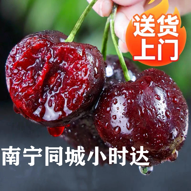 【南宁小时达】智利进口车厘子5斤净重3J-5J海运现货现发内附果径卡南宁同城桑提娜智利