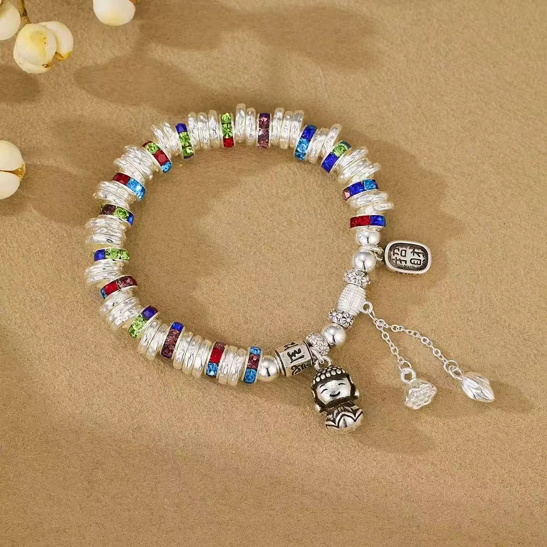 手链 088彩色宝宝珠盘缠手串珐琅国风