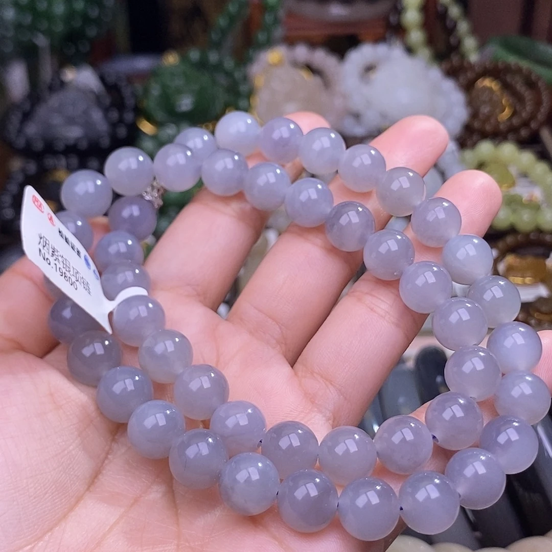 和田玉未镶嵌颈饰高冰仙女紫项链卡约10