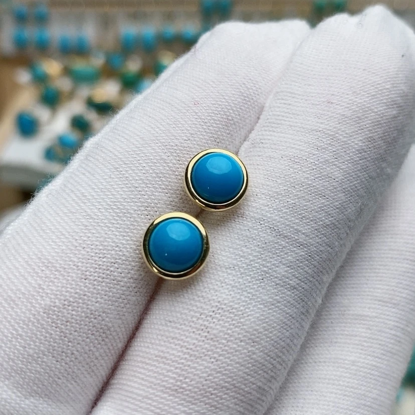 【闪购商品】绿松石珠宝奇石18K金镶嵌