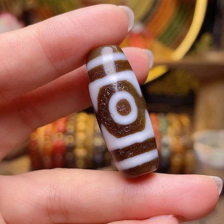 玛瑙/玉髓未镶嵌三眼天珠玛瑙覆膜