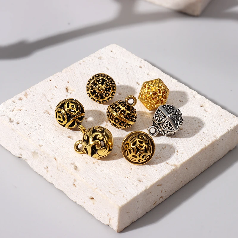 中国风复古镂空金属配饰旗袍手工唐装汉服旗袍扣子