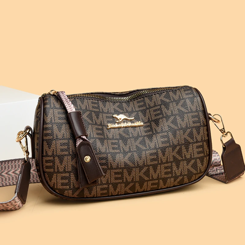 正品玫瑰袋鼠女士单肩包女2025新款百搭包包送妈妈婆婆通勤斜挎包