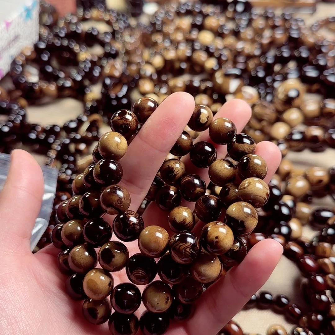 泥塑血柳1.3尺寸毕业无暇手串