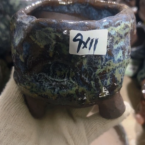 红陶粗陶花盆手工