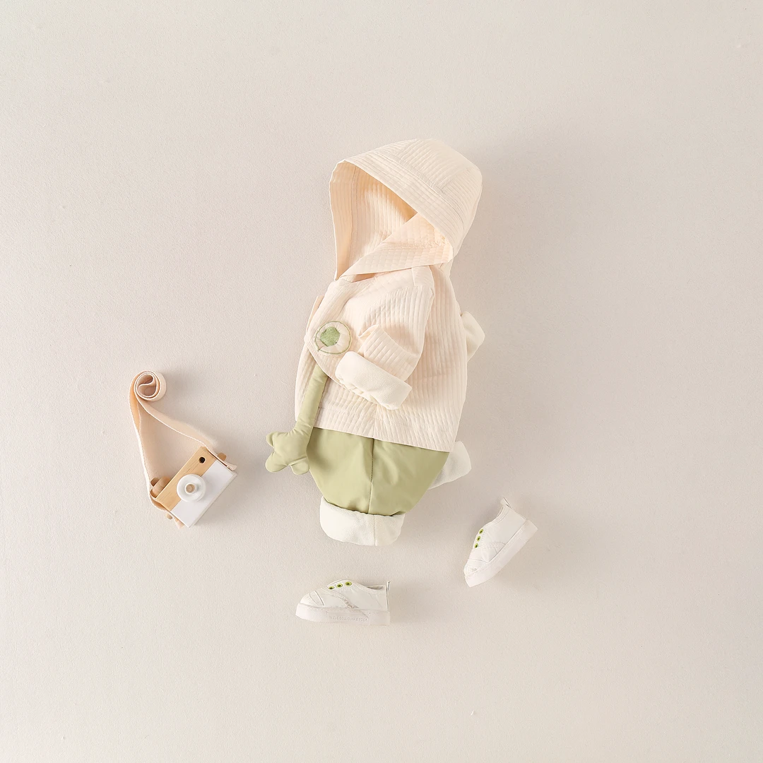 婴幼儿宝宝春秋双层连体衣可爱外出服男女宝宝卡通造型连体衣