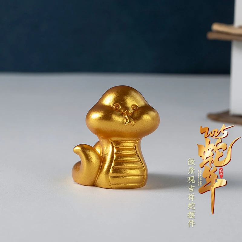 2026十二生肖可爱马年摆件本命年生肖蛇车载装饰家居桌面饰品