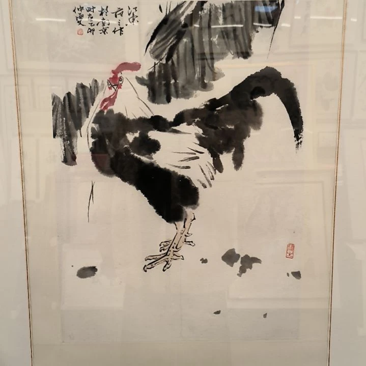 国画1.5平尺带框发作品