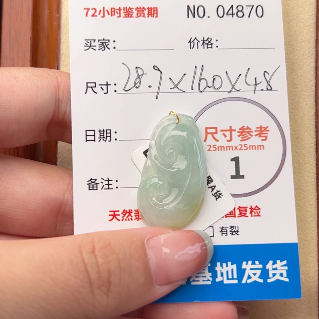 翡翠颈饰未镶嵌4870挂件