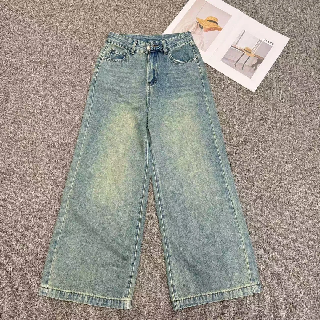 【周周家】5070濮院新款春季水洗桑蚕丝休闲百搭阔腿裤街头风