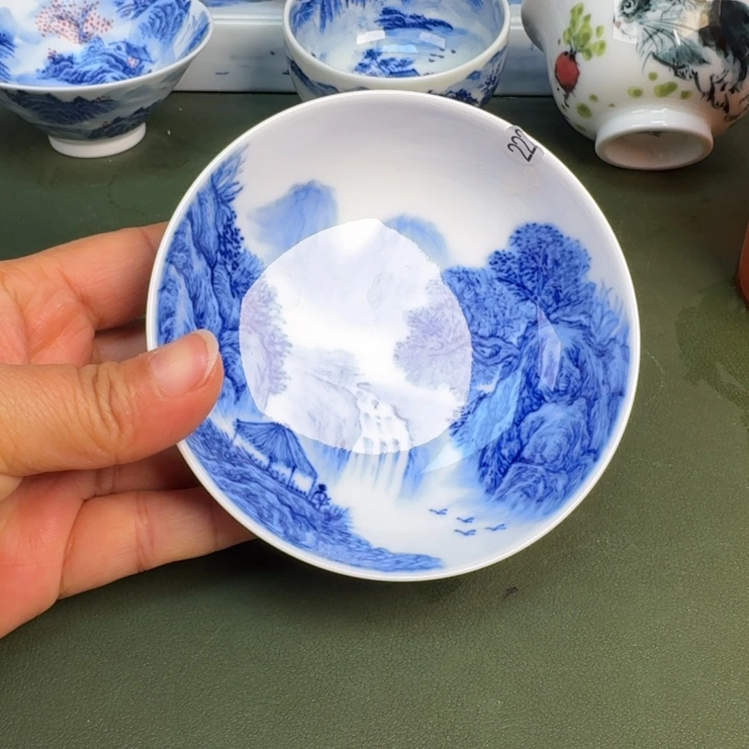 瓷景德镇纯手绘茶具圆圆222