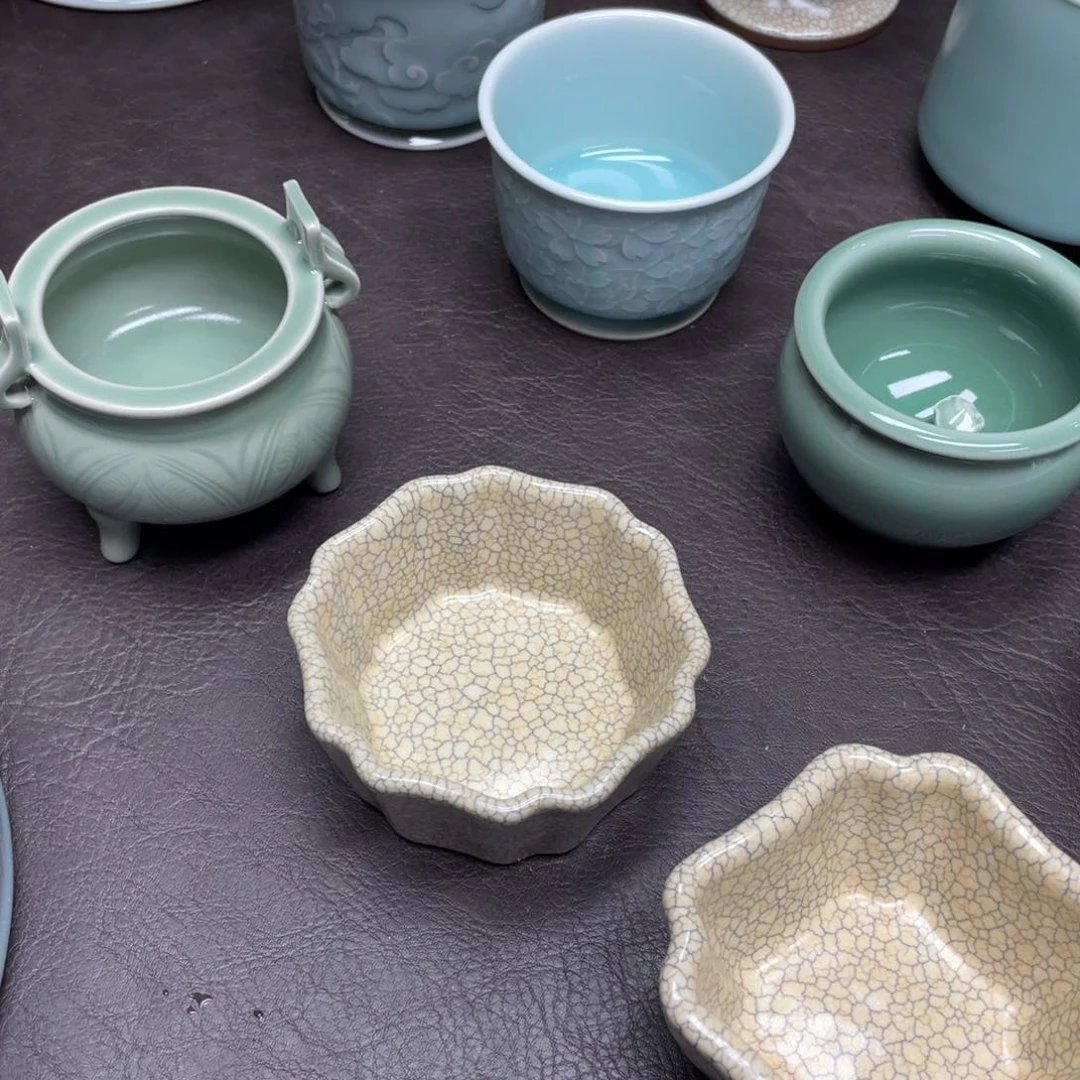 高****源福利青瓷茶具杯子