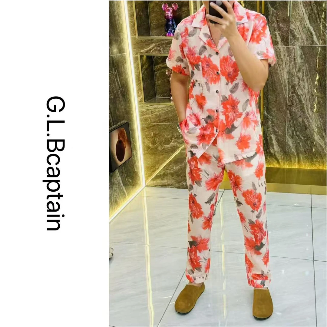 【1868】可外穿舒适家居服睡衣套装男士时尚休闲轻薄透气