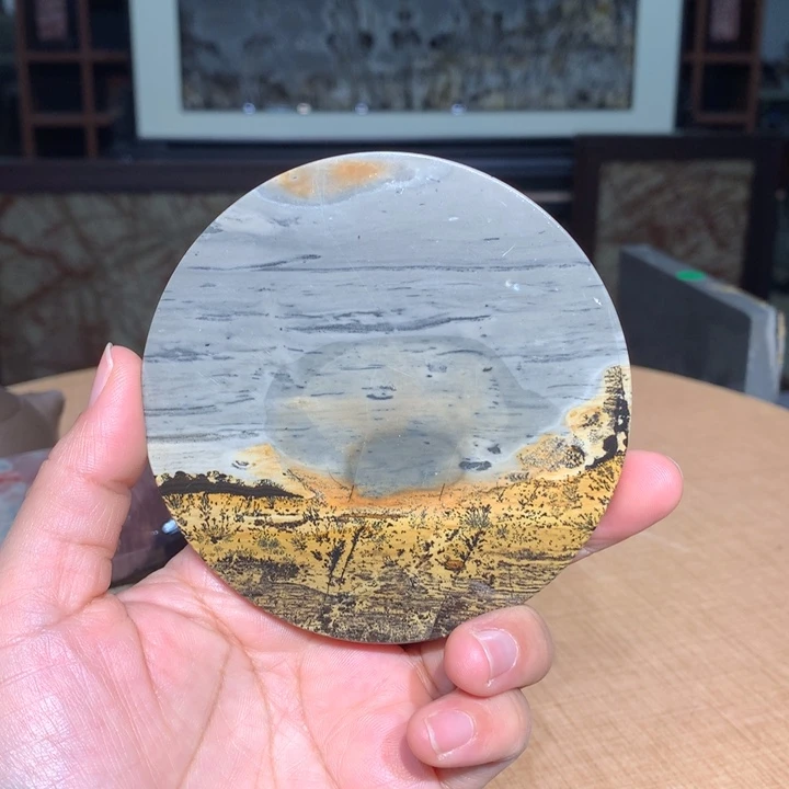 ，广西国画石摆件，收藏观赏