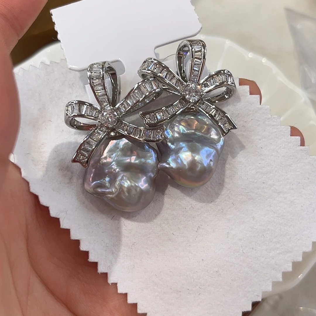 合金耳饰淡水珍珠