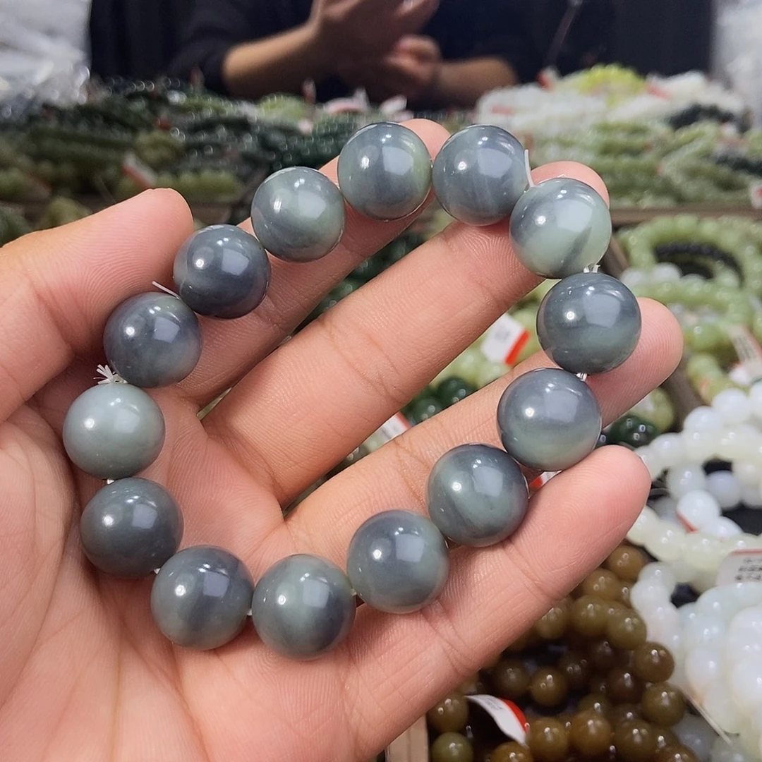 和田玉未镶嵌手串天然卡16且末青花多样性拍一发一