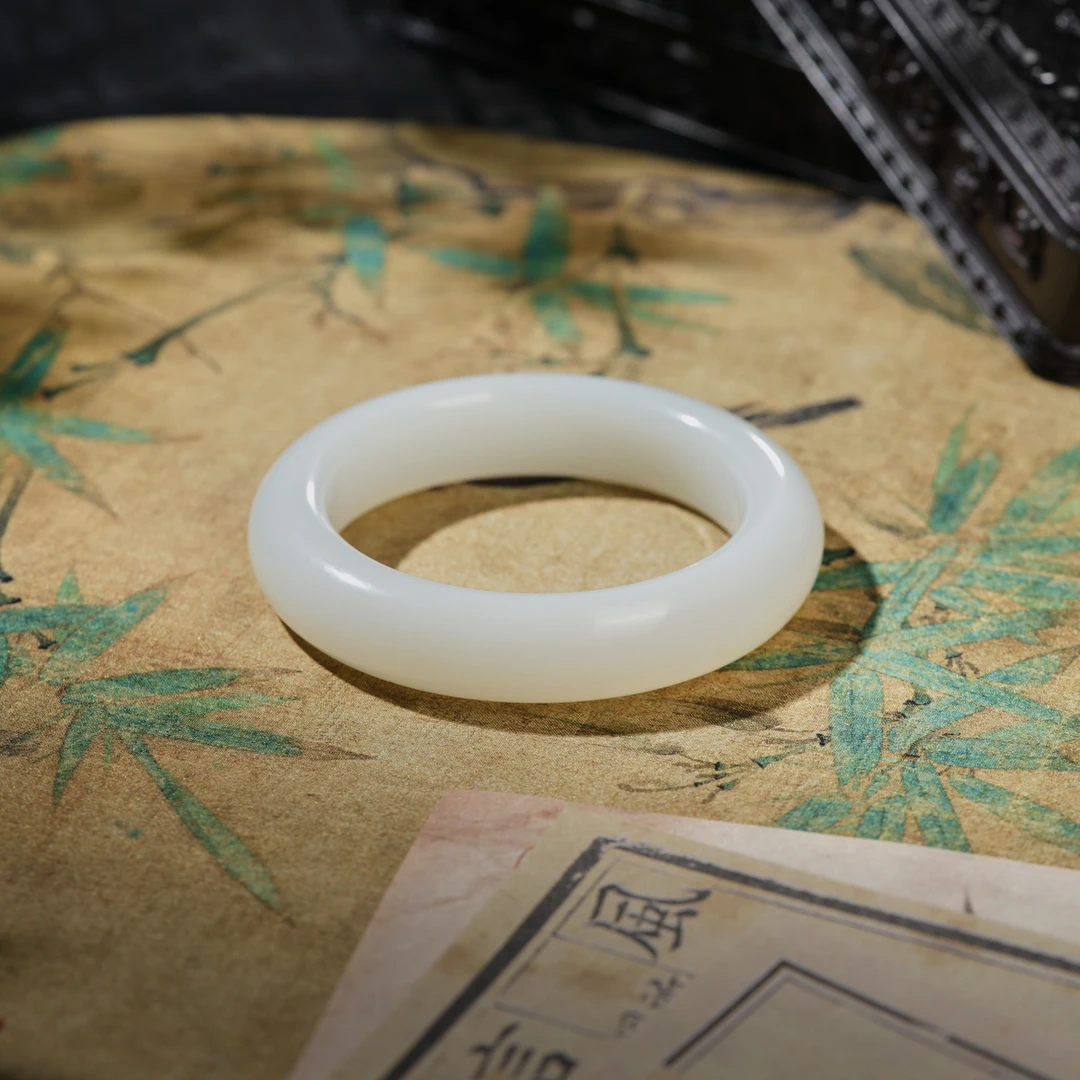 【博姐臻选】和田玉白玉羊脂级传世级手镯*S5387